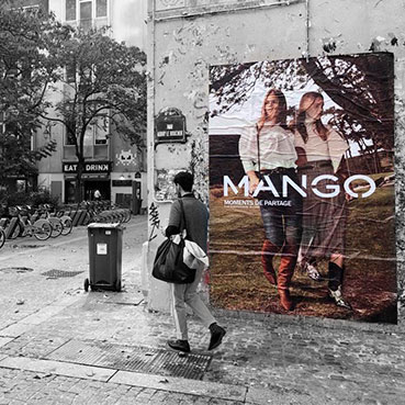 mango-mode-fashion-week-paris-affichage-sauavge-grand-format-guerilla-marketing-tapage-medias