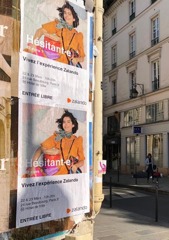 Zalando-affichage-sauvage-tapage-medias-guerilla-marketing-paris